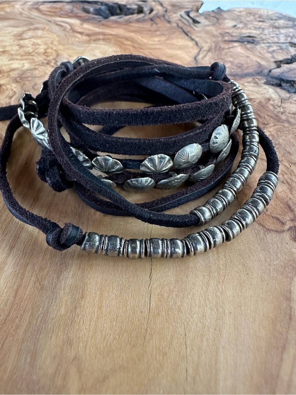 Sundance Catalog Lonestar Lariat Necklace White Bronze Boho - Picture 8 of 10